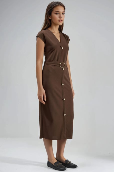 Gürteltini Kleid mit V-Ausschnitt - Image 2
