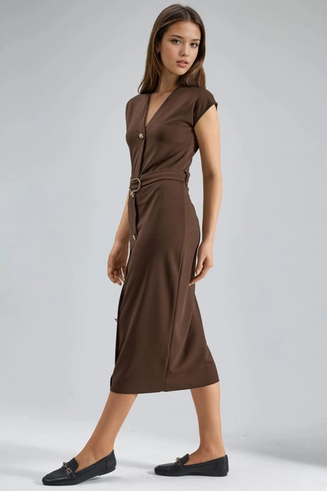 Gürteltini Kleid mit V-Ausschnitt - Image 5
