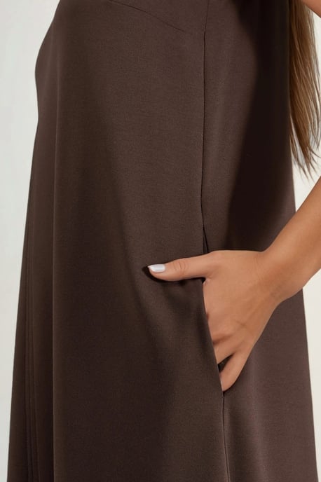 Modal Touch Entspanntes Midi-Kleid mit Taschen - Image 3