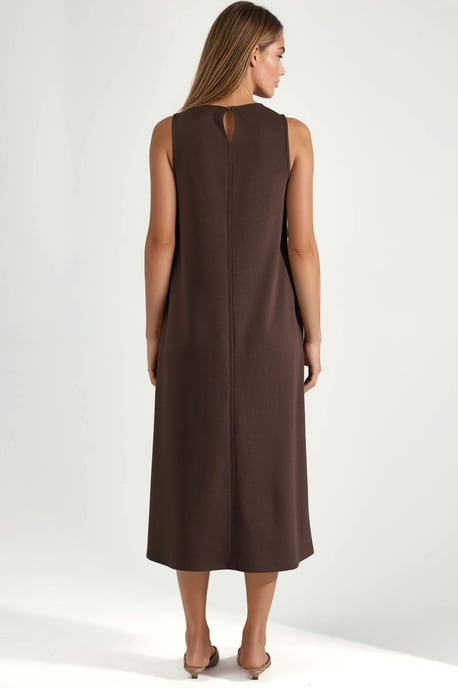 Modal Touch Entspanntes Midi-Kleid mit Taschen - Image 4