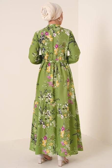 Maxikleid mit Muster und Knopfverschluss - Image 4