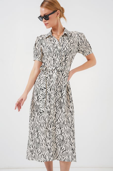 Muster Midi Hemdbl dress - Image 1