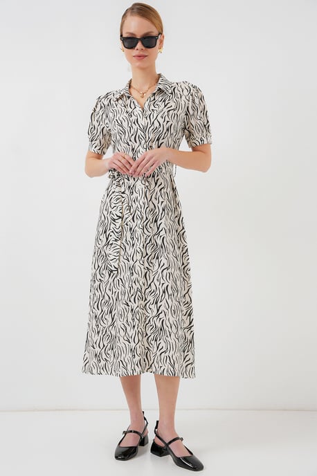 Muster Midi Hemdbl dress - Image 2