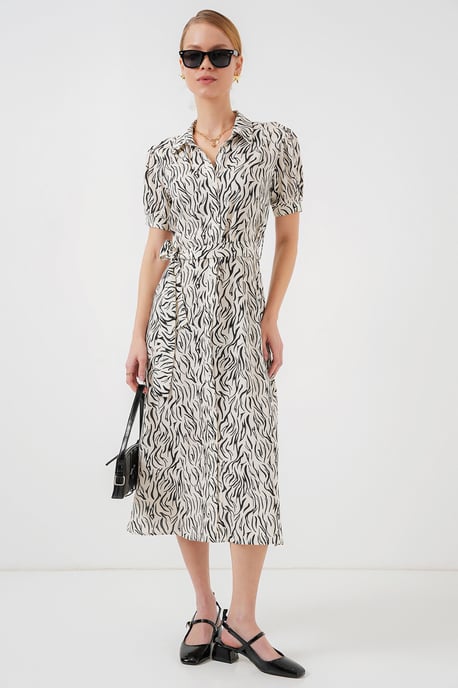 Muster Midi Hemdbl dress - Image 3
