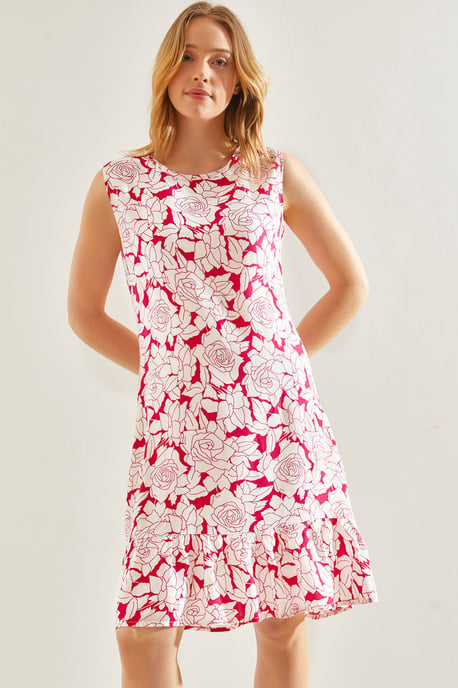 Blumen A-Linie Kleid - Image 1