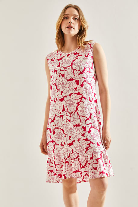 Blumen A-Linie Kleid - Image 2