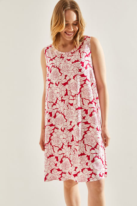 Blumen A-Linie Kleid - Image 4
