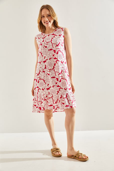 Blumen A-Linie Kleid - Image 6