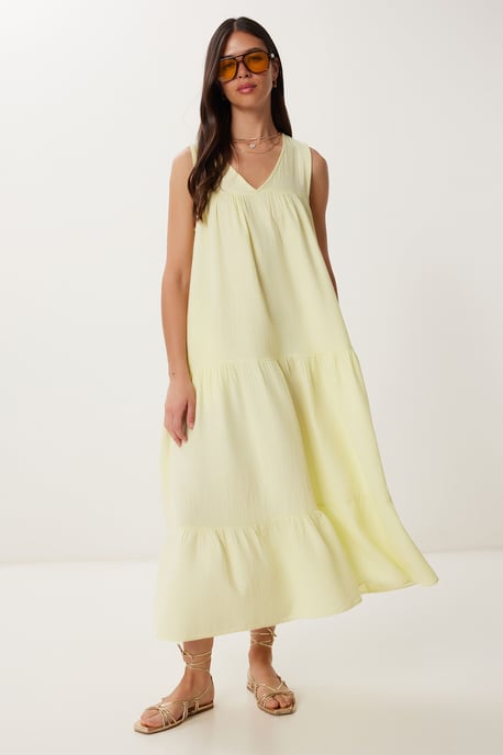 Rüschenshirt Midi Kleid mit V-Ausschnitt - Image 2
