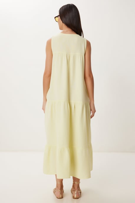 Rüschenshirt Midi Kleid mit V-Ausschnitt - Image 5