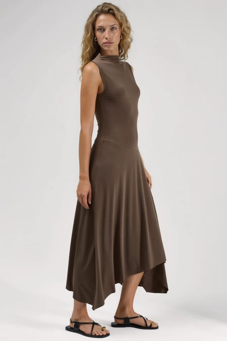 Asymmetrisches Midi Sandy Kleid - Image 2
