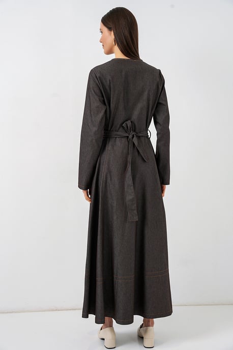 Gürteldesign Denim-Midikleid - Image 6