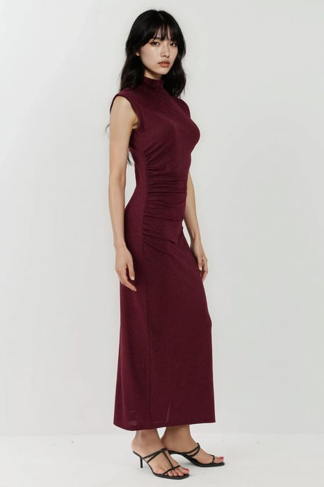 Ärmelloses Bodycon Pailletten-Midi-Kleid - Image 2