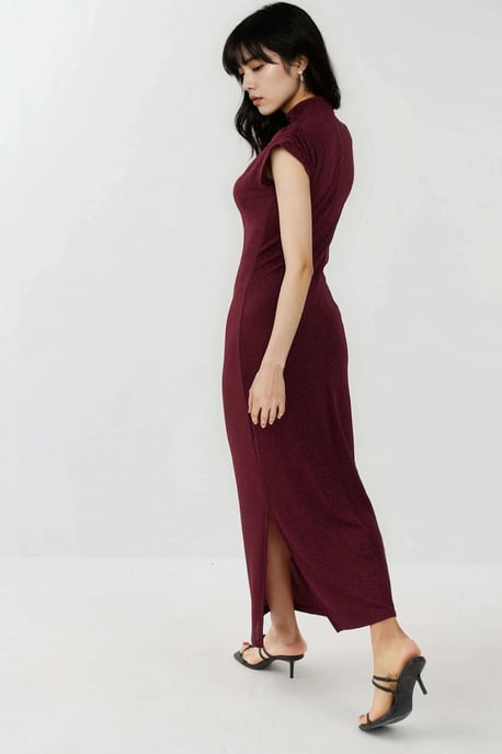 Ärmelloses Bodycon Pailletten-Midi-Kleid - Image 4