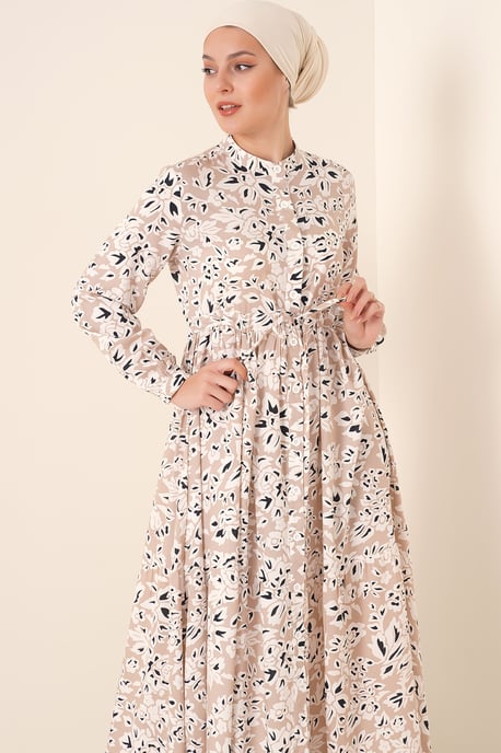 Maxikleid mit Muster und Knopfverschluss - Image 2