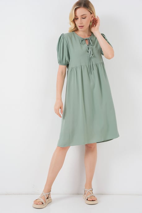 Midi Kleid mit Schleifenverschluss - Image 2