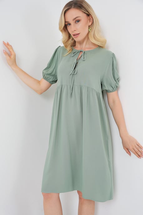 Midi Kleid mit Schleifenverschluss - Image 4