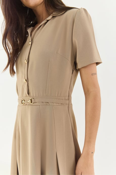 Midi-Hemdblusenkleid mit Kragen - Image 6