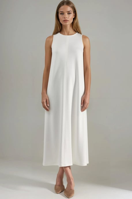 Modal Touch Entspanntes Midi-Kleid mit Taschen - Image 1
