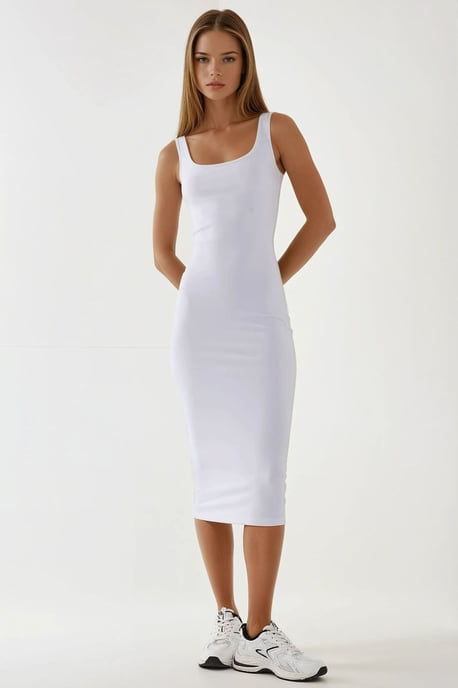 Strukturiertes Bodycon-Midi-Kleid - Image 2