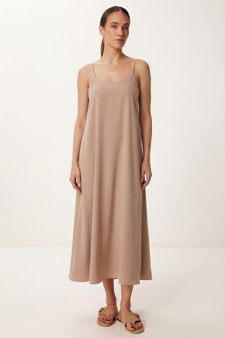 Locker sitzendes Midi-Kleid mit U-Ausschnitt - Image 2