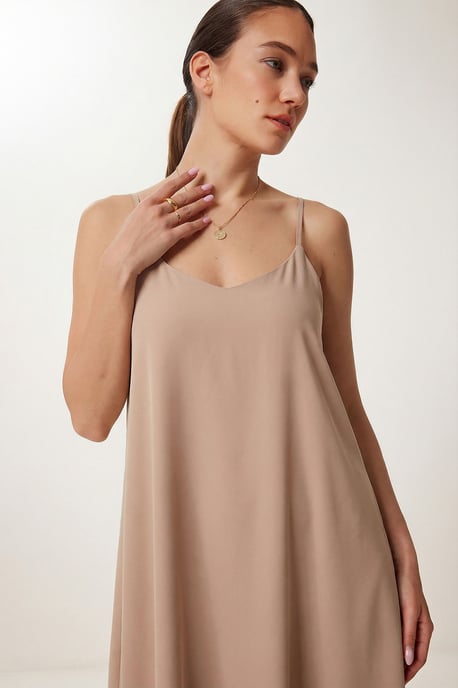 Locker sitzendes Midi-Kleid mit U-Ausschnitt - Image 4