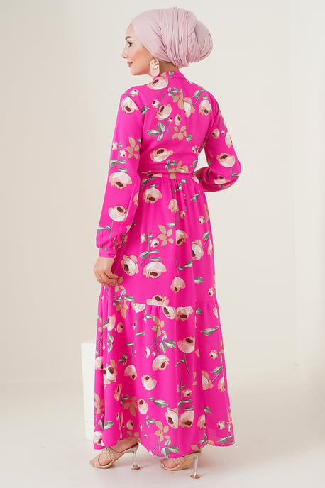 Maxikleid mit Muster und Knopfverschluss - Image 6