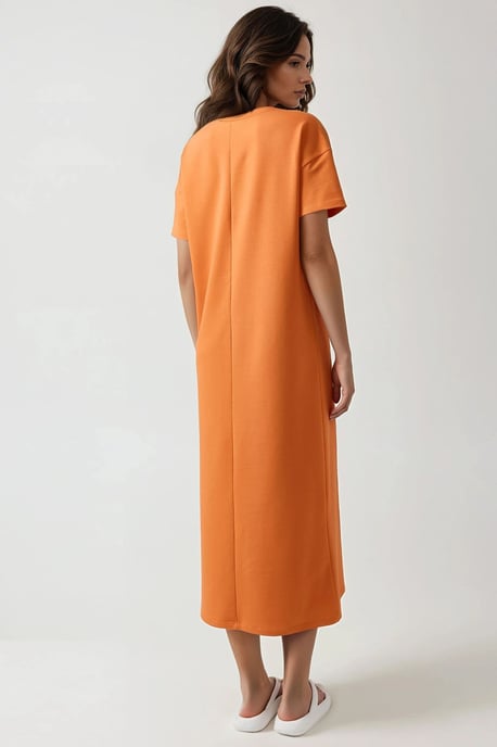 Entspannt geschnittenes Midikleid mit Rundhalsausschnitt - Image 3