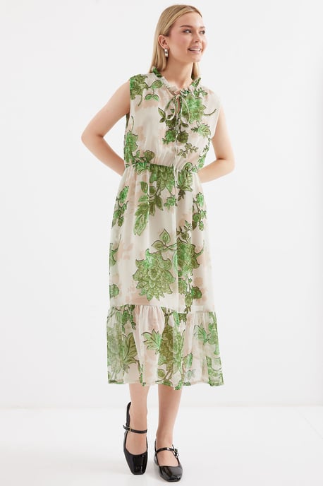 Midi-Kleid mit Schleifen-Detail - Image 1