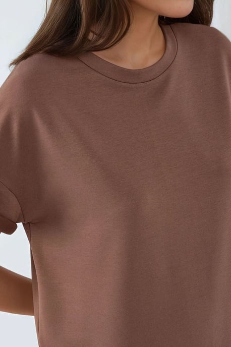 Entspannt geschnittenes Midikleid mit Rundhalsausschnitt - Image 3