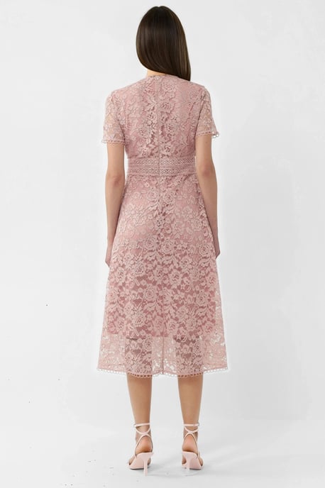 Spitzen A-Linien Midi Kleid - Image 5