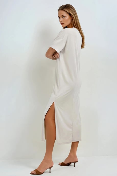 Lockeres Midi-Kleid mit Schlitz - Image 2