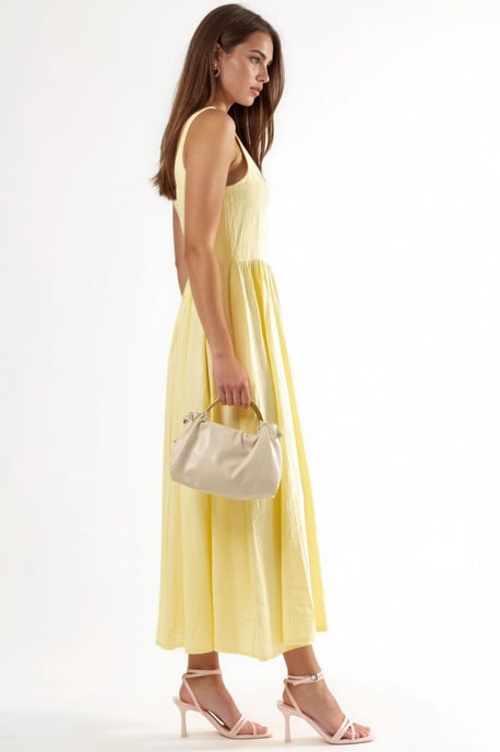 Midi-Kleid mit quadratischem Kragen - Image 2