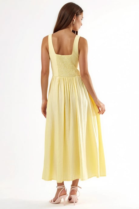 Midi-Kleid mit quadratischem Kragen - Image 3