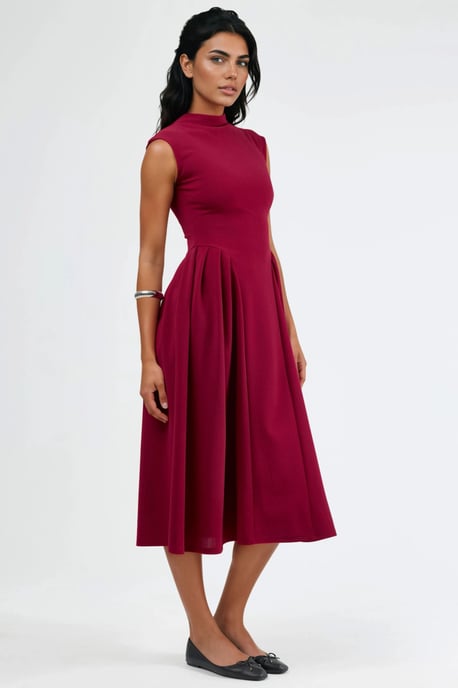 Texturiertes Panel-Midi-Kleid - Image 2