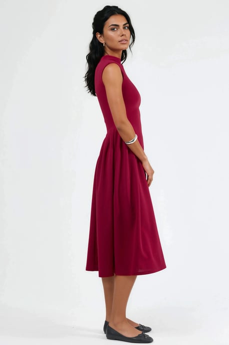 Texturiertes Panel-Midi-Kleid - Image 3