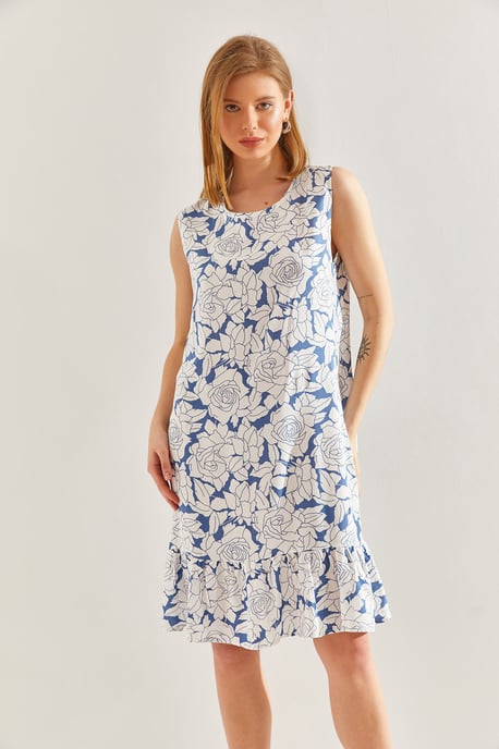 Blumen A-Linie Kleid - Image 4