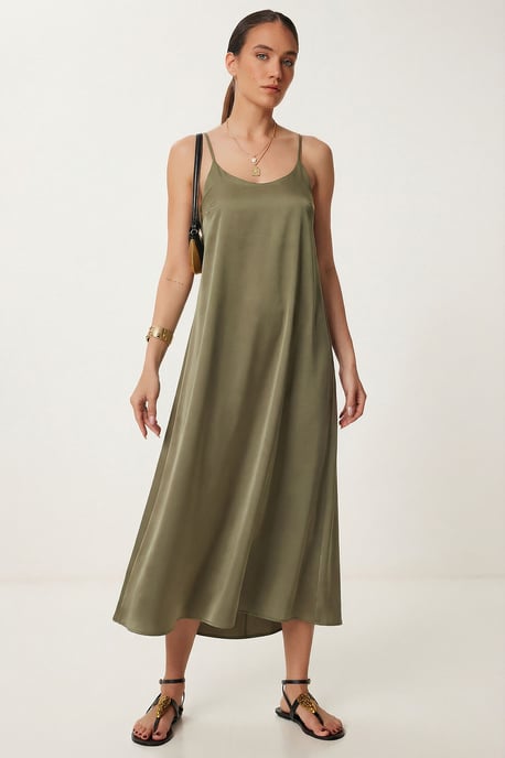Lockeres Midi-Kleid mit U-Ausschnitt - Image 2