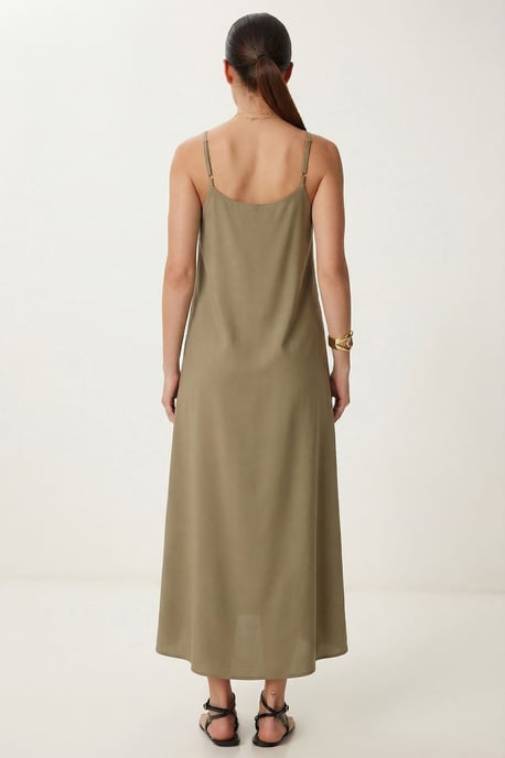 Lockeres Midi-Kleid mit U-Ausschnitt - Image 5