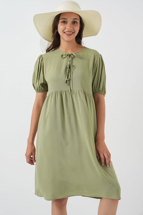 Midikleid mit Schleifenverschluss - Image 1