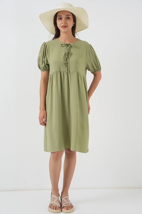 Midikleid mit Schleifenverschluss - Image 2