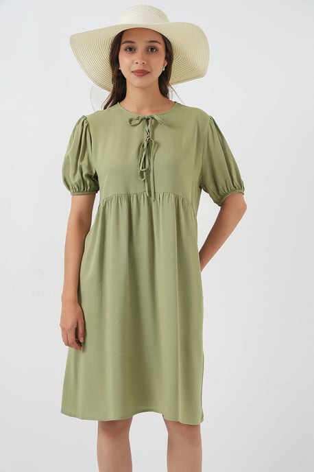 Midikleid mit Schleifenverschluss - Image 3