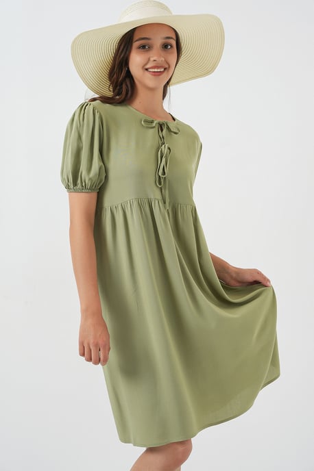 Midikleid mit Schleifenverschluss - Image 4