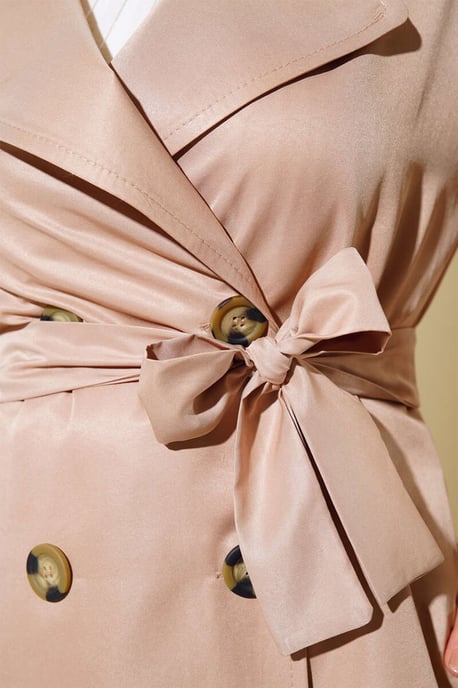 Doppelt gelegter langer Trenchcoat - Image 3