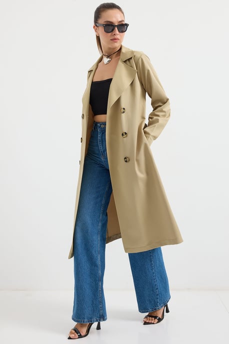 Doppelt gelegter langer Trenchcoat - Image 4