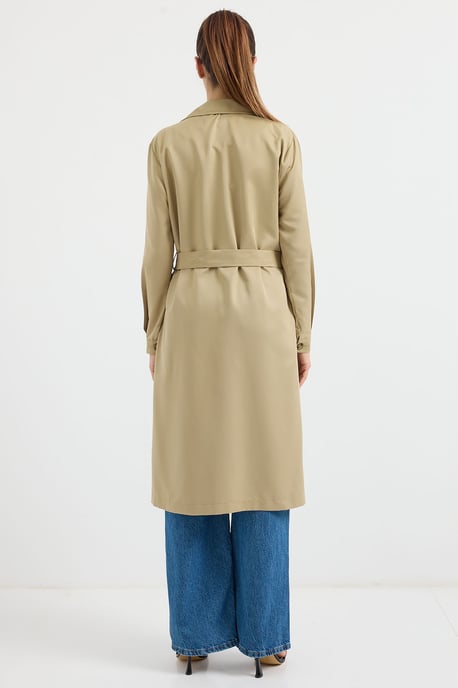 Doppelt gelegter langer Trenchcoat - Image 6