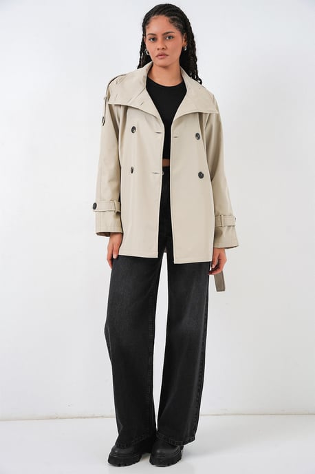 Regular Fit Trenchcoat mit Jackenkragen - Image 2