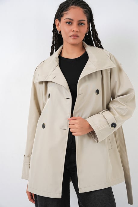 Regular Fit Trenchcoat mit Jackenkragen - Image 3