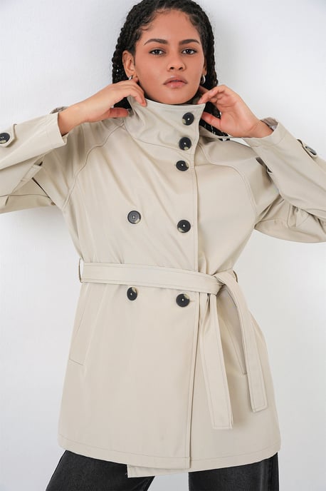 Regular Fit Trenchcoat mit Jackenkragen - Image 5