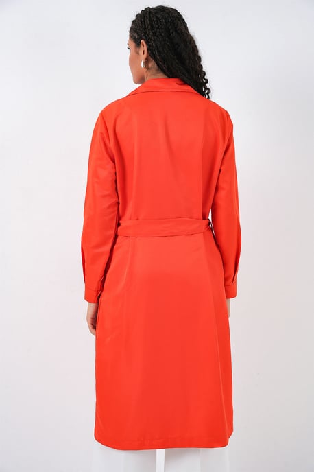 Doppelreihiger langer Trenchcoat - Image 6